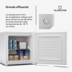 Klarstein Irene Mini congélateur 31 L, Réfrigérateur/congélateur compact - Température réglable -24°C à 10°C, Économe en énergie