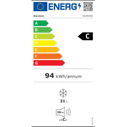 Klarstein Irene Mini congélateur 31 L, Réfrigérateur/congélateur compact - Température réglable -24°C à 10°C, Économe en énergie