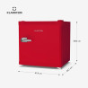 Klarstein Irene Retro Mini congélateur, réfrigérateur congélateur 31 L,Température ajustable -24°C à 10°C, Économie d'énergie Cl