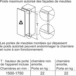 Bosch GIN81VEE0, Série 4, Congélateur armoire, Encastrable, 177.2 x 55.8 cm, 212 L