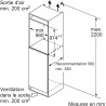 Bosch GIV21AFE0, Série 6, Petit congélateur, Encastrable, 88 x 56 cm, 96 L