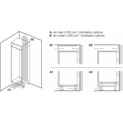 Bosch GIV21AFE0, Série 6, Petit congélateur, Encastrable, 88 x 56 cm, 96 L