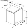 Bosch GTV15NWEB - Congélateur sous plan pose-libre - Série 2-83 L - 3 tiroirs de congélation - 85 x 56 cm - Blanc