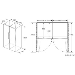 Bosch GSN36VLEP, Congélateur pose-libre, Série 4, 242 L, 4 tiroirs de congélation, 186 x 60 cm, Inox