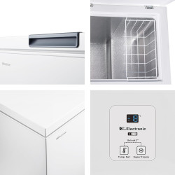 Hisense MCF141E, Congélateur Coffre, Éclairage LED, Silencieux 40 dB, 142L, Classe E