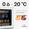 Klarstein IceAge 88 Mini Congélateur, 88L, Température 0 à -18°C, Éclairage LED, 3 Étagères, Énergie Classe E, Compact & Économi