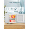 FOHERE 32L Mini Congélateur, Petit Congélateur avec Porte Réversible, Silencieux, 7 Thermostat Réglable, pour Hôtel/Dortoir/Appa