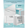 FOHERE 32L Mini Congélateur, Petit Congélateur avec Porte Réversible, Silencieux, 7 Thermostat Réglable, pour Hôtel/Dortoir/Appa