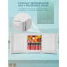 FOHERE 32L Mini Congélateur, Petit Congélateur avec Porte Réversible, Silencieux, 7 Thermostat Réglable, pour Hôtel/Dortoir/Appa