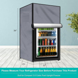Housse de protection pour réfrigérateur extérieur - Anti-poussière - Pour protéger les congélateurs verticaux - Tissu Oxford 210