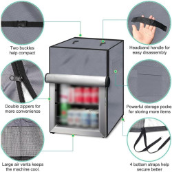 Housse de protection pour réfrigérateur extérieur - Anti-poussière - Pour protéger les congélateurs verticaux - Tissu Oxford 210
