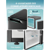 FOHERE 32L Mini Congélateur, Porte Réversible, Pieds Réglables en Hauteur, Économie d'Énergie et Silencieux, pratique dans le Bu