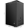Cecotec congélateur coffre noir 99 l bolero coolmarket chest 99 noir e. congélateur, 83,5 cm de hauteur et 54,5 cm de largeur,co