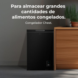Cecotec congélateur coffre noir 99 l bolero coolmarket chest 99 noir e. congélateur, 83,5 cm de hauteur et 54,5 cm de largeur,co