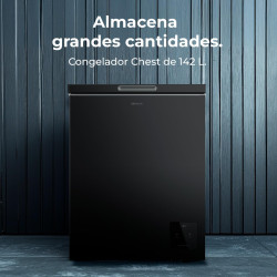 Cecotec congélateur coffre noir 142l bolero coolmarket chest 142 noir e. congélateur, 83,5 cm de hauteur et 63,5 cm de largeur, 