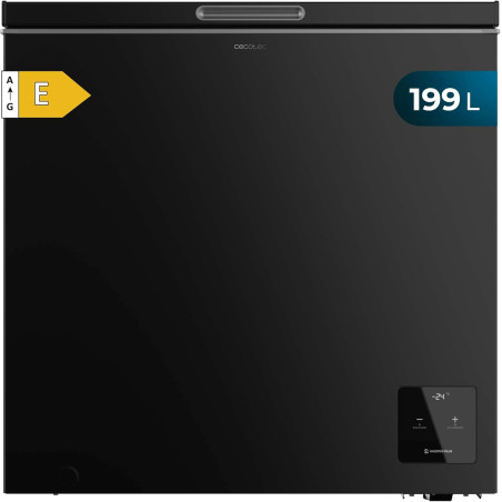 Cecotec congélateur coffre noir 199 l bolero coolmarket chest 199 noir e. congélateur, 83,5 cm de hauteur et 82,5 cm de largeur,