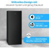 Bomann Congélateur 161L Noir GS7343 - Total No Frost, Système MultiAirflow, 3 Tiroirs, Contrôle Électronique, Super Congélation,