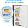 Bomann Congélateur 161L Noir GS7343 - Total No Frost, Système MultiAirflow, 3 Tiroirs, Contrôle Électronique, Super Congélation,