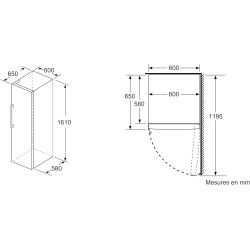 Bosch GSN29UWEW Série 4, Congélateur pose-libre, 200 L, 5 tiroirs de congélation, 161 x 60 cm (HxL), Blanc