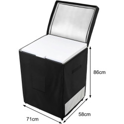 StarRing Housse de réfrigérateur d'extérieur en tissu Oxford 210D avec cordon élastique et boucles réglables pour protéger les c