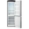 SEVERIN Réfrigérateur Congélateur combiné Total NoFrost, Pose libre, Largeur 60 cm, 315 L, Classe E, Veggibox inclus, Rétro, Noi