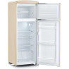 SEVERIN Réfrigérateur Congélateur 2 portes, Pose libre, Largeur 55 cm, 206L, Classe E, Veggibox incluse, Rétro, Crème, RKG 8933