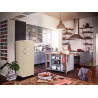 SEVERIN Réfrigérateur Congélateur 2 portes, Pose libre, Largeur 55 cm, 206L, Classe E, Veggibox incluse, Rétro, Crème, RKG 8933