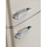 SEVERIN Réfrigérateur Congélateur 2 portes, Pose libre, Largeur 55 cm, 206L, Classe E, Veggibox incluse, Rétro, Crème, RKG 8933