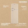 SEVERIN Réfrigérateur Congélateur 2 portes, Pose libre, Réfrigérateur Double Porte avec Congélateur Largeur 55 cm, 246 L, Classe