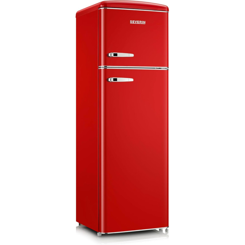 SEVERIN Réfrigérateur Congélateur 2 portes, Pose libre, Réfrigérateur Double Porte avec Congélateur Largeur 55 cm, 246 L, Classe