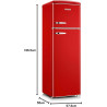SEVERIN Réfrigérateur Congélateur 2 portes, Pose libre, Réfrigérateur Double Porte avec Congélateur Largeur 55 cm, 246 L, Classe