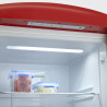 SEVERIN Réfrigérateur Congélateur combiné Total NoFrost, Pose libre, Largeur 60 cm, 315 L, Classe E, Veggibox inclus, Rétro, Rou