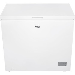 Beko CF200CWN Congélateur, 198 L, 1 panier de congélation, fonction congélation rapide, roulettes de transport, système d'affich