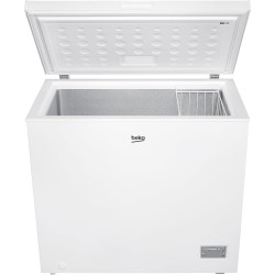 Beko CF200CWN Congélateur, 198 L, 1 panier de congélation, fonction congélation rapide, roulettes de transport, système d'affich