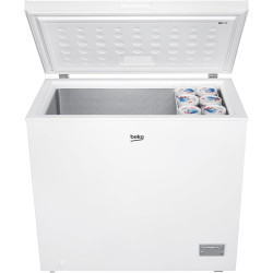 Beko CF200CWN Congélateur, 198 L, 1 panier de congélation, fonction congélation rapide, roulettes de transport, système d'affich