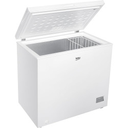 Beko CF200CWN Congélateur, 198 L, 1 panier de congélation, fonction congélation rapide, roulettes de transport, système d'affich