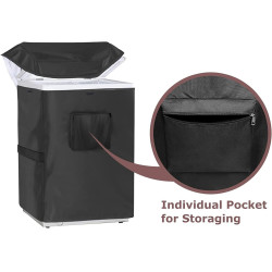 Housse de Protection Imperméable 420D pour Congélateur Coffre, Couverture avec Ouverture Supérieure à Rabat et Poche - Protectio