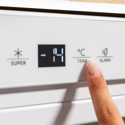 Cecotec mini congélateur intégrable de 101 l bolero coolmarket tf bi 101 blanc e. écran tactile, fast freezing, porte réversible