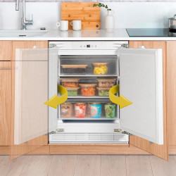 Cecotec mini congélateur intégrable de 101 l bolero coolmarket tf bi 101 blanc e. écran tactile, fast freezing, porte réversible