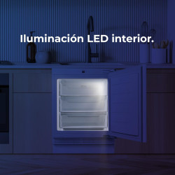 Cecotec mini congélateur intégrable de 101 l bolero coolmarket tf bi 101 blanc e. écran tactile, fast freezing, porte réversible