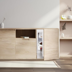 Cecotec Mini-réfrigérateur intégrable 121 L Bolero CoolMarket TT BI 121 Blanc. Hauteur 81,8 cm et largeur 59,5 cm, Tiroir de con