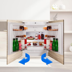 Cecotec Mini-réfrigérateur intégrable 121 L Bolero CoolMarket TT BI 121 Blanc. Hauteur 81,8 cm et largeur 59,5 cm, Tiroir de con