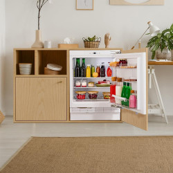 Cecotec mini réfrigérateur encastrable 138 l bolero coolmarket tt bi 138 blanc e. hauteur 81,8 cm, 59,5 cm large, affichage tact
