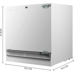 Cecotec mini réfrigérateur encastrable 138 l bolero coolmarket tt bi 138 blanc e. hauteur 81,8 cm, 59,5 cm large, affichage tact