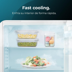 Cecotec mini réfrigérateur encastrable 138 l bolero coolmarket tt bi 138 blanc e. hauteur 81,8 cm, 59,5 cm large, affichage tact