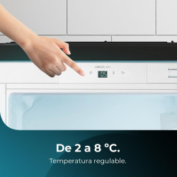 Cecotec mini réfrigérateur encastrable 138 l bolero coolmarket tt bi 138 blanc e. hauteur 81,8 cm, 59,5 cm large, affichage tact