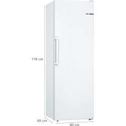 Bosch GSN33FWEV, Série 4, Congélateur armoire, Pose libre, 176 x 60 cm, 225 L, Blanc