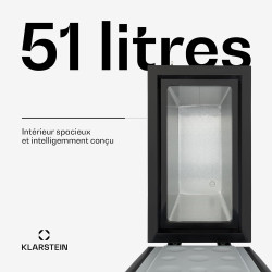 Klarstein Mini Congelateur Armoire, Petit Congélateur pour la Chambre et la Maison, Mini congélateur 51L, Congelateur Petite Tai