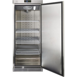METRO Professional Congélateur GFR6600S, 380 L, refroidissement par air, 480 W, avec serrure, 5 étagères réglables, argenté