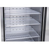 METRO Professional Congélateur GFR6600S, 380 L, refroidissement par air, 480 W, avec serrure, 5 étagères réglables, argenté